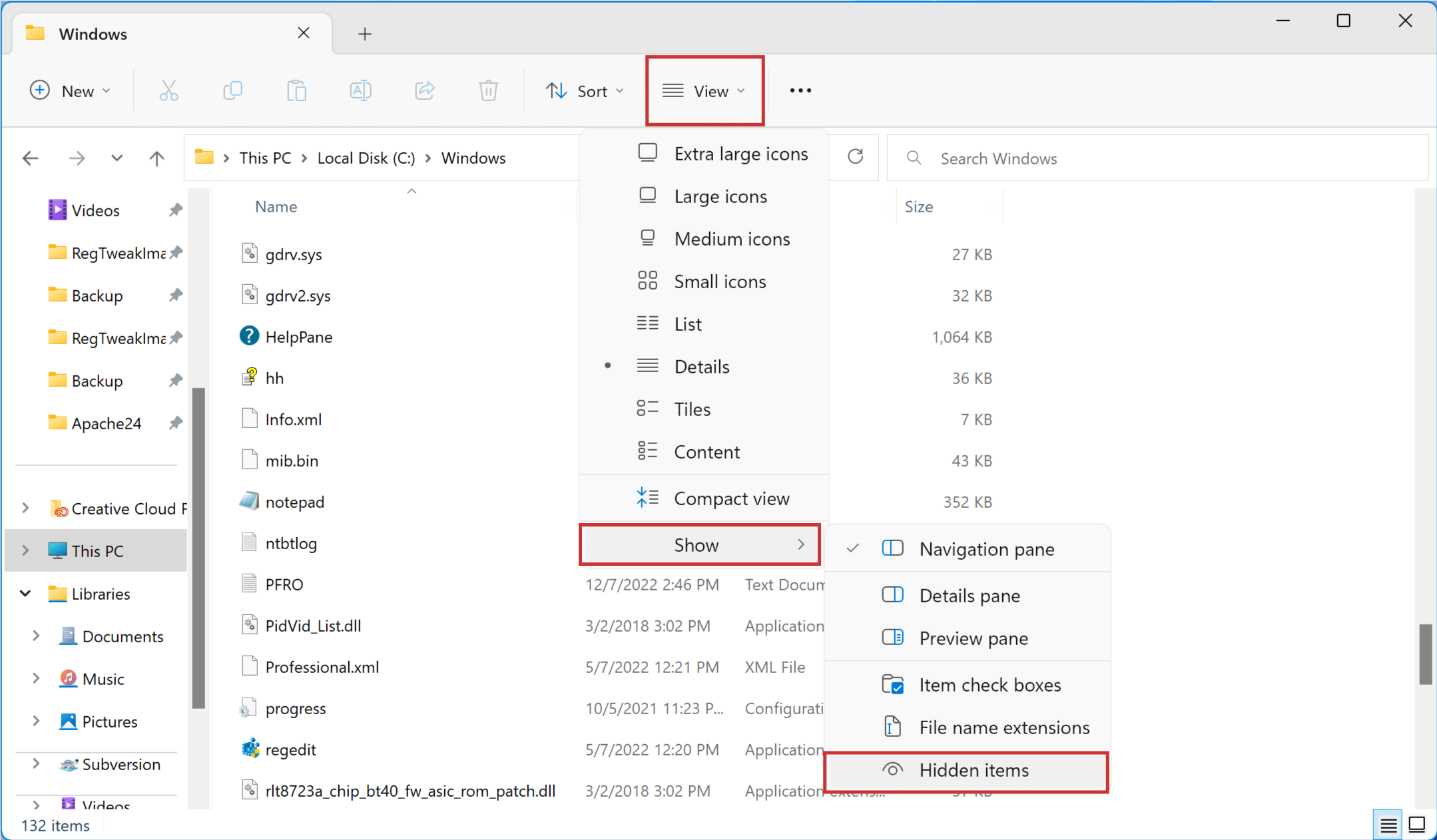 Registry Tweak Show Hidden Files Folders And Drives In File Explorer