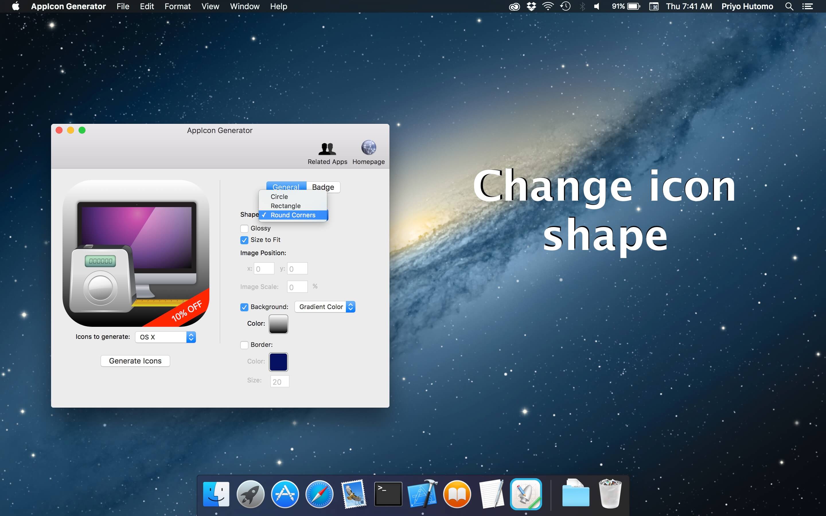 Appicon Generator Easily Create Icon For Os X Ios Watchos And Android Applications From Any Image